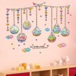 Home Find Succulent Plants Wall Decors Geometric Figure Polyhedron Creative Crystal Bottles Pendants Stickers Pot Flowers Decal Living Room Bedroom Nursery Murals Decoration size 50x70 xls7132 - Image 5