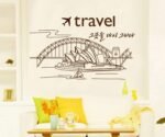 Elegante Inglés Cartas puente Opera vinilo de pared para el hogar papel adhesivo extraíble Living comedor dormitorio Cocina murales arte imagen DIY Stick Niñas Niños Kids Nursery Baby sala de juegos decoración size 50x70 jm8346 - Image 2