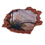 RANDWICK Broken Wall Bridge Scenery Pattern Room Decor 3D Wall Sticker Decal MJ8024gw - Image 4