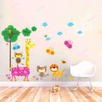 Wall Stickers Murals Nursery Wall Stickers Decorations Giraffe- size 60x90 ay9131 - Image 2
