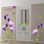 Cute 3D Purple Flowers Wall Sticker Art Mural Decal for Living Room Kitchen Desk Background size 70x50 xls7113 - Image 8