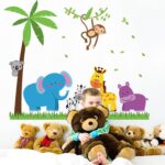 Elephants And Monkey Self  Wall Sticker SK9039 - Image 4
