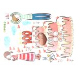 Cake Boy Girl Print Self-adhesive Wall Sticker Decal Wallpaper 70x50cm - Image 3