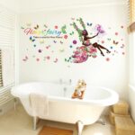 Afra Design ' Flower Fairy ' Wall Sticker (PVC Vinyl, Size 3XL, Multicolour) - Image 3