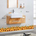 JAAMSO ROYALS Sun Flower wall stickers for living room flowers, floral wall stickers, flower sticker, nature wall stickers, garden stickers for walls of home, wall stickers flower design size (50CM X 70CM) sk7109