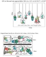 HM92013 weii  Stickers Decor Living Room Succulent Sticker Removable Vinyl ArtMural Decals - Image 6