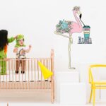 Wall Sticker Wall Decoration Stickers, Cartoon Flamingo Self-Stick Removeable Pvc Stickers Jm8395 - Image 2