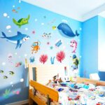 Cartoon Animals Wall Stickers Photo Frames Removable Wall Decals Home Decor PVC Art Mural Baby Boys Girls Kids Bedroom Kitchen Decoration Posters Wall Sticker (Whale Shark Dolphin Sea Aniamls) size 50x70 xls7225 - Image 4