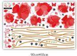 Beautiful Flowers Butterflies Trees Wall Stickers XL8159 - Image 6
