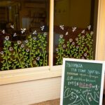 Grass and Flower Window Stickers, Wall Stickers, Living Room, Bedroom, Bathroom, Balcony, Window Decoration size 50x70 sk7188