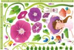 OneHouse Morning Glory Purple Flowers Little Children Measurement Growth Chart (60-180cm) Wall Sticker for Kids Room - Image 6