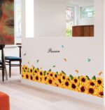 JAAMSO ROYALS Sun Flower wall stickers for living room flowers, floral wall stickers, flower sticker, nature wall stickers, garden stickers for walls of home, wall stickers flower design size (50CM X 70CM) sk7109 - Image 4