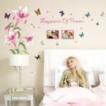 Sk9070b Pink Lily Picture Frame Wall Sticker - Image 5