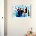 Frozen ElLsa Anna Olaf Kristoff Sven Hans 3D Window Wall Poster, Wallpaper, Wall Sticker Home Decor Stickers for bedrooms, Living Room, Hall, Kids Room, Play Room LM6006 Size: 45x60 - Image 2