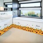 JAAMSO ROYALS Sun Flower wall stickers for living room flowers, floral wall stickers, flower sticker, nature wall stickers, garden stickers for walls of home, wall stickers flower design size (50CM X 70CM) sk7109 - Image 2