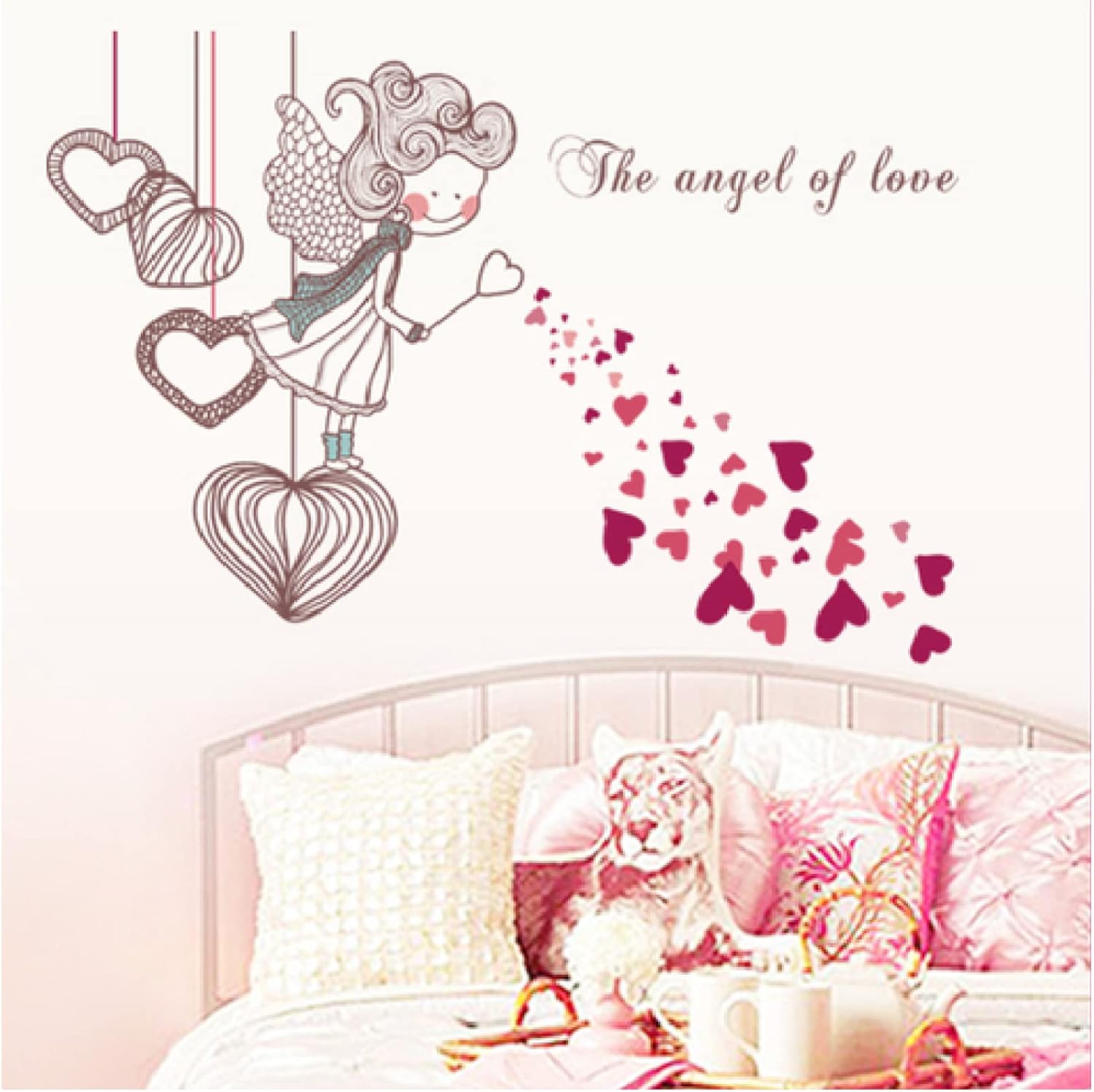 71XfE8aH1RL._AC_SL1500 Naklejka ścienna winylowa można usunąć naklejkę ścienną 'Love The Little Girl' dzieci sypialnia ustawienie dekoracja ścienna naklejka usuwalne naklejki ścienne do salonu sypialni wystrój - Image 1