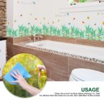 Wall Papers Green Leaves Baseboard Bathroom Kitchen Cupboard Decor Grass Plants Skirting Line Wall Stickers Decals size 50x70 sk7129 - Image 2