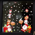 Wall Stickers Xmas Window Wall Clings Creative Santa Claus Deer Wall Decals for Christmas Party HT94032 - Image 3