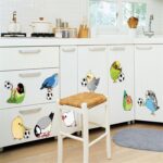 Interior color sticker "Parrots and a soccer ball" size 50x70 cm mj7015 - Image 4