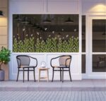 Grass and Flower Window Stickers, Wall Stickers, Living Room, Bedroom, Bathroom, Balcony, Window Decoration size 50x70 sk7188 - Image 2