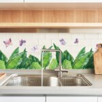 Stylish Nordic Plant Wall Stickers, Cafe, Modern, Window, Monstera, Leaf, Green, Grass, Banana Leaf, Butterfly, Kitchen, Kids Room, Toilet, Interior Decor size 50x70 sk7201 - Image 8