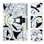 Removable Wallpaper Self- Adhesive Wall Sticker Musial Instrument Decal Musical Notes Wall Decoration for Home Muscial House Bedroom - Image 4