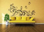 Black Butterfly Flower Wall Decal JM7255 - Image 6