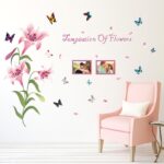 Sk9070b Pink Lily Picture Frame Wall Sticker - Image 4