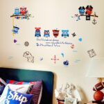 Wallpark Cartoon Cute Pirate Owl Sea Sailboat Map Removable Wall Sticker Decal, Children Kids Baby Home Room Nursery DIY Decorative Adhesive Art Wall Mural size 50x70 sk7103 - Image 2