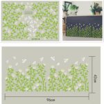 Grass and Flower Window Stickers, Wall Stickers, Living Room, Bedroom, Bathroom, Balcony, Window Decoration size 50x70 sk7188 - Image 3