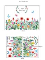 JAAMSO ROYALS Colourful Blooming Flower with Coloured Butterfly Wall Stickers for Living Room Flowers, Floral Wall Stickers, Flower Sticker, Nature Wall Stickers (90 CM X 60 CM) - Image 7