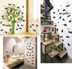 Removable 26 Black Cats and Butterfly Vinyl Wall Arts Paper Easy to Stick Wall Decals for Bedroom and Funiture size 50x70 sk6036 - Image 3