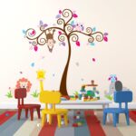 Walplus DF5108 Lion Animal Tree Wall Sticker, Multi-Colour DF5108 - Image 2
