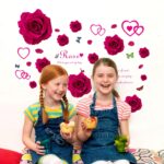 Sk7176 Red Rose Wall Sticker size 50x70 - Image 3