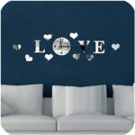 DIY Decoration LOVE Stereo Acrylic Clock Living Room Mirror Wall Sticker large - Image 2