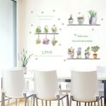Sk7164 Green Plant Potted Wall Sticker - Image 2