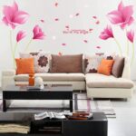 Pink orchid flower wall stickers living room sofa tv background wall stickers romantic bedroom bedside marriage room klimts Pink orchid flower wall stickers living room sofa tv background wall stickers romantic bedroom bedside marriage room klimts - Image 9