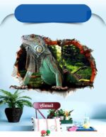 3D Smashed Wall Lizard Creeper Animal Wall Sticker for Home Children Nursery Room Decal size 50x70 xh7231 - Image 2