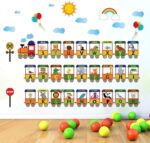 Wall Stickers English Letters Train Kindergarten Classroom Cartoon Sofa Background Wall Children's Room Decoration sk9178 - Image 2