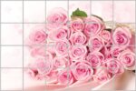 ACEFAST INC 6090CM Kitchen Oil Proof Waterproof Decal Wall Stickers Pink Rose Decal(A7)