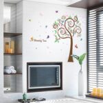 Blooming Tree Wall Sticker For Kids Room Colorful Butterfly Removeable PVC Wall Paper Floral DIY Wall Decor - Image 2