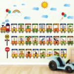 Wall Stickers English Letters Train Kindergarten Classroom Cartoon Sofa Background Wall Children's Room Decoration sk9178 - Image 4