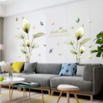 Calla Lily Wall Sticker Bedroom Removable Decorative Sticker  size 60x90 Xl8392