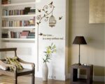 Jm8316 Tree hanging bird cage wall sticker, suitable for living room background bedroom decoration wallpaper - Image 5
