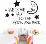 StickMe 'We Love You to The Moon and Back - Motivational Inspiration Quotes Wall Sticker size 60x90 df5202 - Image 2