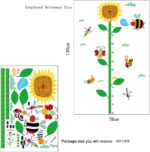 Sks7059 Height Growth Chart for Kids, Height Chart Wall Hanging, Wall Decor, Sunflower Height Growth Measurement Chart for Kids, Wall Art Stickers for Nursery - Image 5