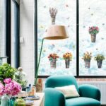 Q-T Sticker Potted Plant Living Room Bedroom Background Wall Plant Flower Wallpaper (Color size 50x70 sk7106 - Image 4
