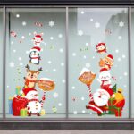 Wall Stickers Xmas Window Wall Clings Creative Santa Claus Deer Wall Decals for Christmas Party HT94032 - Image 2
