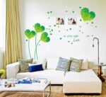 Love Grass Leaf Wall Sticker Green Heart, Photo Frame, Bedroom, Living Room, Wall Decor, Decals size 50x70 ay7176c - Image 2