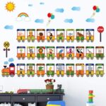 Wall Stickers English Letters Train Kindergarten Classroom Cartoon Sofa Background Wall Children's Room Decoration sk9178
